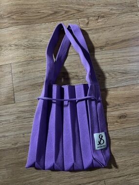 Joseph and Stacey Purple Pleated Shoulder Bag